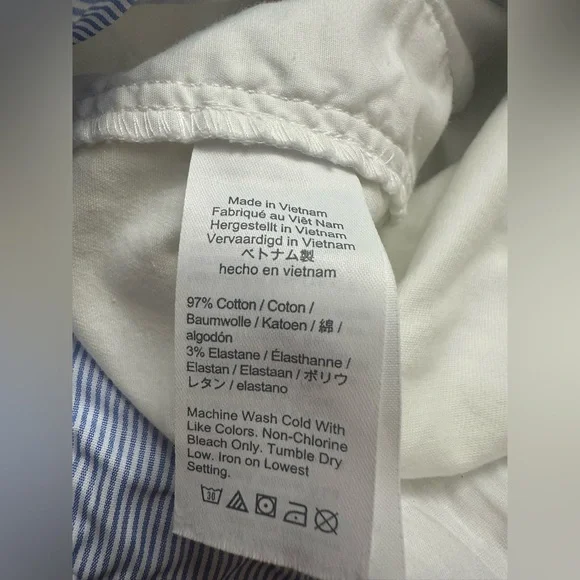 J Crew flat front White 5” inseam classic Chino shorts size 8 - Picture 5 of 6